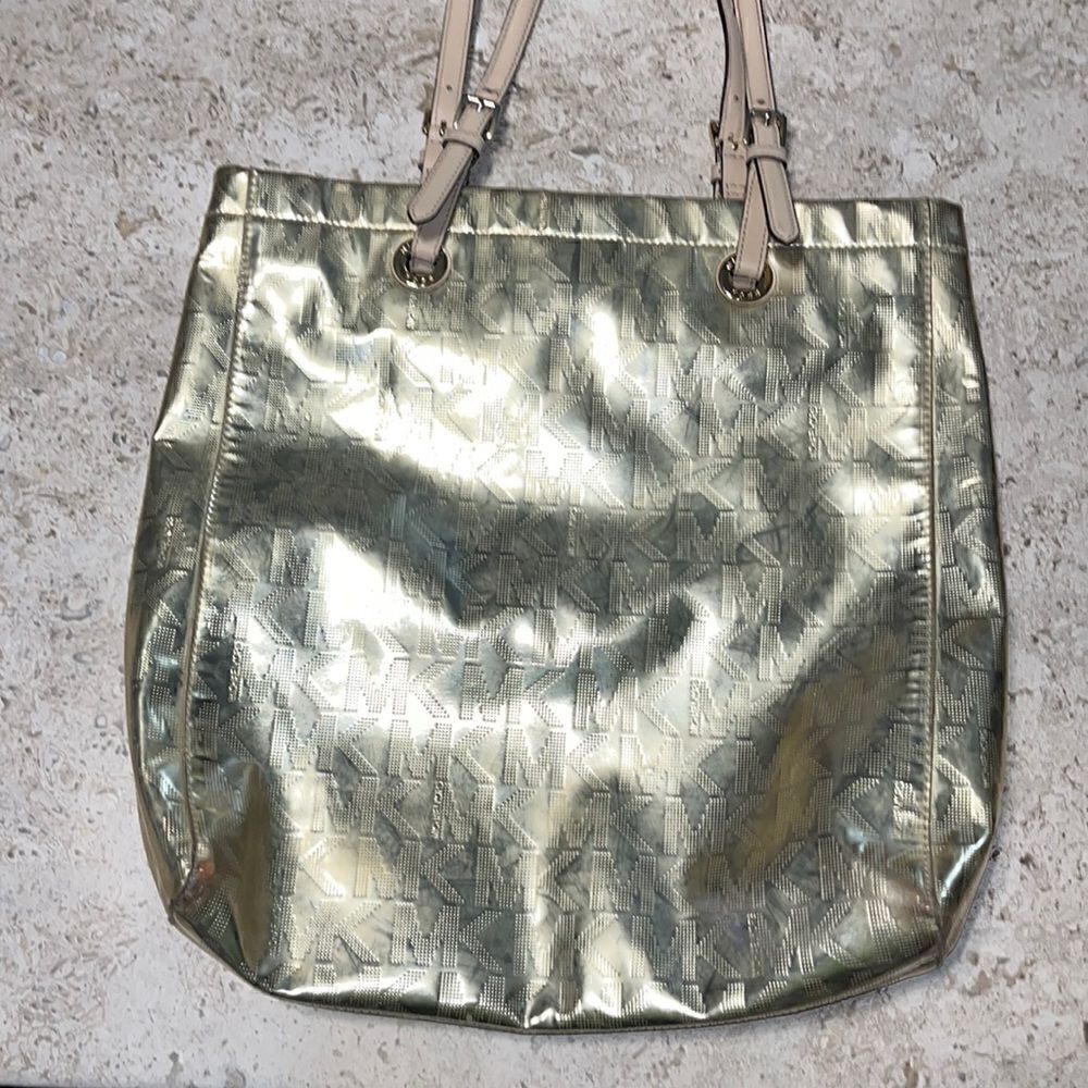 Michael Kors - Metallic Gold - Jetset Logo Tote Handbag